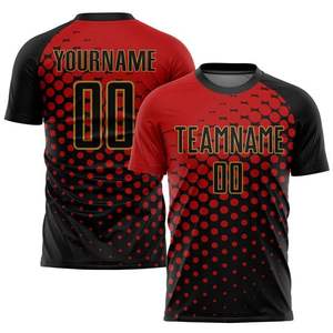 Camiseta de fútbol personalizable de alta calidad tailandesa, auténticos kits de fútbol de malla al por mayor, nuevo diseño, sublimación con logotipo - Product Image 5