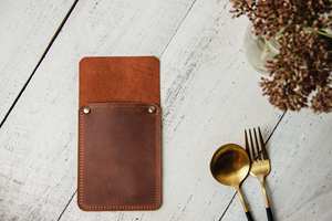 Porta Cubiertos Enrollable de Cuero de Lujo, Duradero, Reutilizable, Organizador de Utensilios Resistente al Agua y a los Golpes para Compradores Mayoristas de Hostelería - Product Image 2