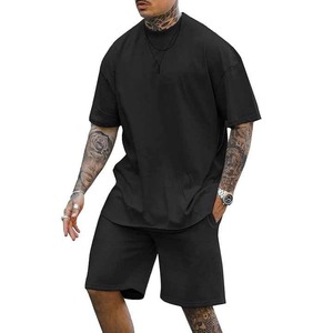 Ensemble T-shirt et short 100 % coton, directement de l'usine, ensemble coordonné d'été, fabricant de vêtements, impression et emballage personnalisés - Product Image 3