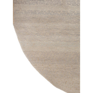 Tapis en laine et soie noué à la main Manchaha Lub-6552 bleu, motif rayé, tapis rectangulaire pour la maison, salon, chambre, couloir - Product Image 4