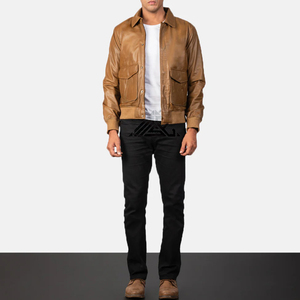 แจ็กเก็ตหนังสำหรับผู้ชายแบบปรับแต่งได้พร้อมการสนับสนุนแบรนด์และการปักโลโก้สำหรับสตาร์ทอัพแฟชั่น - Product Image 4