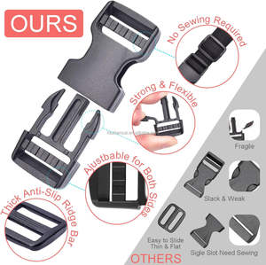 Boucle de ceinture <span class=keywords><strong>en</strong></span> plastique Boucle de ceinture personnalisée Sangle de ceinture Sac de collier de <span class=keywords><strong>chien</strong></span> Boucle à dégagement latéral tactique rapide Sac de réglage Produit accessoire - Product Image 3