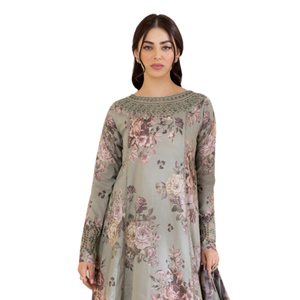 Nouveau Style femmes robe 100% lin Floral solide motif dentelle bouton fermeture éclair Machine broderie décorations robe lavable - Product Image 2