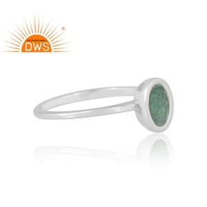 Tendance Design 925 argent naturel vert fraise Quartz bague en pierres précieuses bijoux personnalisés pour les femmes cadeau pour elle - Product Image 4