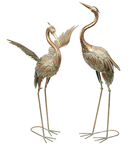 Juego de 2 Esculturas de Aves de Metal Hechas a Mano, Decoración con Temática de Avifauna para Balcón, Jardín, Área Abierta, Casas de Estilo Indio - Product Image 4