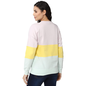 Sudadera de cuello redondo de gran tamaño de manga larga personalizada de alta calidad para mujer, gran oferta, Jersey a rayas para tela de punto de invierno - Product Image 5