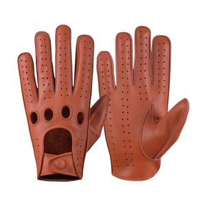 Guantes de dedo completo Unisex de Cuero 100%, guantes transpirables antideslizantes para pantalla táctil para conducción de automóviles, carreras al aire libre, deportes, Viajes - Product Image 2