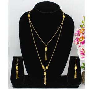 Collares de cadena para mujer, collar de cadenas chapado en oro de 24 quilates de Dubái, joyería india, joyería de moda de acero inoxidable chapada en oro Nec - Product Image 2