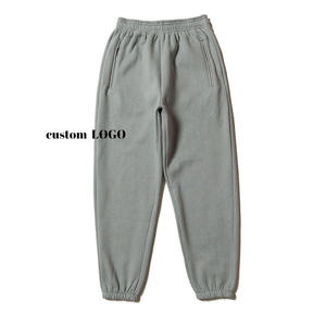 Pantalones de chándal de hombre de gran tamaño con cintura elástica en blanco personalizados, ropa de calle informal, pantalones de chándal de lana pesada - Product Image 4