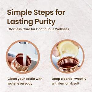 Metal Top Quality Sale 100% Pure <b>Copper</b> <b>Water</b> <b>Bottle</b> with Lid Ayurveda Herbal Health Benefits with Custom Designs Provided - Product Image 6