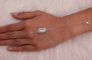 Genuine 925 Sterling <b>Silver</b> <b>Bracelet</b> Natural Dendrite Opal Cabochon 13x18mm Bezel Setting High Quality Rhodium for Parties - Product Image 4