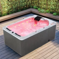 Baignoire de massage à air extérieur populaire en acrylique, spa de loisirs moderne pour hôtel, mini-piscine spa à remous