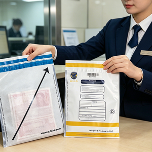 Bolsas de Depósito Bancario a Prueba de Manipulación con Números de <span class=keywords><strong>Serie</strong></span> Secuenciales, Bolsas de Seguridad Coextruidas para Transporte de Efectivo y Valores - Product Image 4
