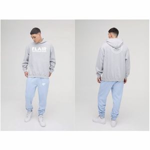 เสื้อมีฮู้ดแบบสวมหัวของผู้ชายผ้าคอตตอนออร์แกนิก100% โอเวอร์ไซส์ลายปักลูกปัดสำหรับฤดูหนาว - Product Image 1