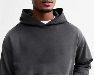 High Quality 100% Cotton Custom Logo Oversize Luxury Designer Boxy Acid Wash Winter <b>Hoodies</b> For <b>Men</b> - Product Image 4