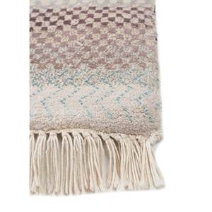 Tapis en laine et soie de bambou noués à la main Freedom Manchaha Ivory, 10 mm, design patchwork rectangulaire pour la maison, le salon - Product Image 4