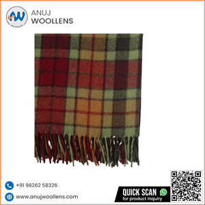 Manta de tartán de lana de otoño Buchanan de tamaño completo de Venta caliente del fabricante indio - Product Image 4