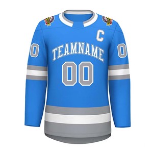 Nuevo sublimado Se puede personalizar el diseño y el logotipo higroscópico sudor reversible jersey de hockey sobre hielo - Product Image 6