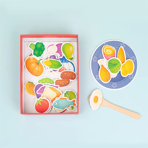 Juego de alimentación de simulación Montessori, cuentas de Clip educativas de madera para niños, coordinación mano-ojo, habilidades motoras finas, juguetes para niños - Product Image 3