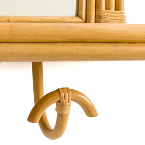 Miroir en rotin élégant en forme d'arc-en-ciel, miroir mural décoratif pour la chambre d'enfant, le salon, la décoration de coiffeuse - Product Image 4