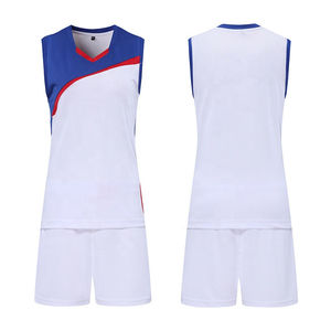Ensemble d'uniformes de volley-ball unisexes personnalisés, sublimés, 100 % polyester, maillot et short à taille élastique, impression nom et numéro, respirant - Product Image 3