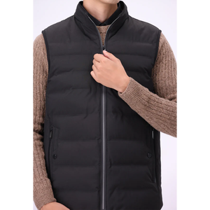 Gilet matelassé formel d'hiver pour homme, motif paisley, polyester respirant avec fermeture éclair, service OEM, vêtement d'extérieur coupe-vent - Product Image 4