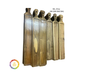 Grand plateau en bambou fait à la main, assiette de service en bois naturel écologique pour café thé nourriture pour bureau dans la cuisine - Product Image 4