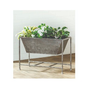 hot sale galvanized triangle <b>planter</b> rustic vintage decorative <b>artificial</b> flower <b>planter</b> used for indoor <b>outdoor</b> decoration - Product Image 6