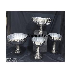 Classic Design Metal <b>Chocolates</b> Bowl Round Shape Silver And Gold Color Dessert Fruits Bowl For <b>Wedding</b> Party Usage - Product Image 4