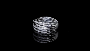 แหวนเพชรเพาะเลี้ยงแบบซ้อนสไตล์โมเดิร์น |   เครื่องประดับหรูหราสำหรับสวมใส่ประจำวันและของขวัญ - Product Image 2