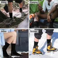 Chaussettes d'hiver épaisses en molleton thermique pour le travail, le ski et la randonnée, chaussettes personnalisées en laine mérinos