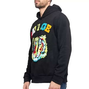 Sudadera con capucha de lana para hombre, prenda deportiva masculina de gran tamaño con estampado de logotipo personalizado, material de 100% algodón, de alta calidad, OEM - Product Image 3