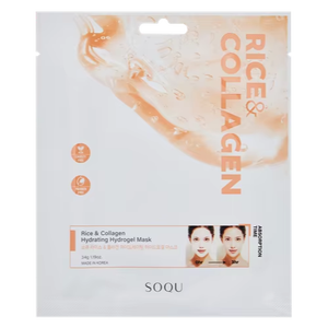 Masque hydratant en hydrogel (SOQU) RICE & COLLAGEN_K beauty_ODM/OEM - Product Image 1