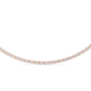 HI-VSSI IGI Certified 14K Solid Gold Tennis Necklace Natural <b>Diamond</b> Brilliant Cut Bezel Prong Setting White Gold Luxury <b>Jewelry</b> - Product Image 4