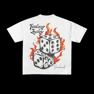 Camisetas de hombre con cuello redondo, estampadas, 100% algodón, personalizadas, de moda, holgadas y transpirables. - Product Image 3