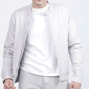 เสื้อแจ็คเก็ตบอมเบอร์ผู้ชายแบบกลับด้านได้ สกรีนโลโก้ได้ สองสไตล์ แฟชั่นสตรีทแวร์ เสื้อนอก - Product Image 4