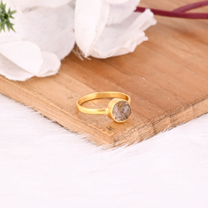 925แหวนทัวร์มาลีนธรรมชาติทำด้วยมือสีเหลืองทองแหวนดีเครื่องประดับอัญมณีสำหรับผู้หญิง - Product Image 5