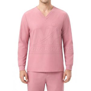 Uniformes Médicos de Manga Larga para Hombre, Blusas de Trabajo con Cuello en V, Material Suave y Elástico, Ropa para Personal de Salud - Product Image 5