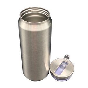 Vaso de Cola de 17oz, lata de refresco de cerveza Cola de acero inoxidable con pajita, taza de viaje de doble pared con tapa - Product Image 4