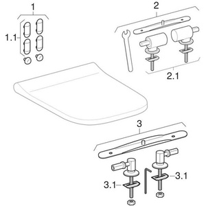 Couvre-siège de toilette carré Geberit SMYLE avec mécanisme de dégagement rapide et de fermeture douce, couleur blanche - GEBERIT - Product Image 4