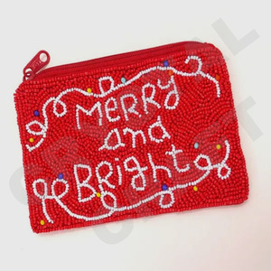 Belle et à la mode Cheers Seed Beaded Coin Pouch Wallet Accessoire avec des caractéristiques élégantes - Product Image 3