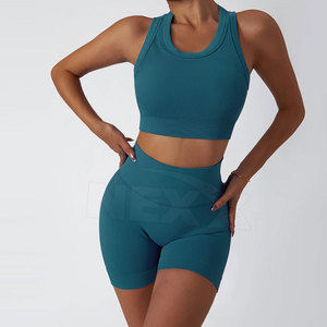 Ensemble de vêtements de sport respirants de haute qualité pour la course à pied, short sur mesure, ensemble 2 pièces, vente en gros - Product Image 3