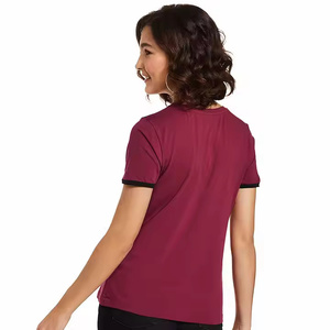 Camisetas de mujer Último diseño Tasa baja y buen material Servicios OEM Moda de tendencia y camisetas de mujer de buena venta - Product Image 3