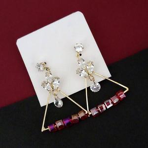 Urthn <b>Fashion</b> <b>Drop</b> <b>Earrings</b> Crystal Stone with Gold Plating 1315832B Dangler - Product Image 1