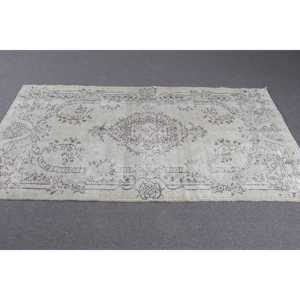 พรมวินเทจสไตล์ตุรกี ขนาด 3.8x6.9 ฟุต สีเทา-ดำ พรมขนสัตว์โมร็อกโก - Product Image 3