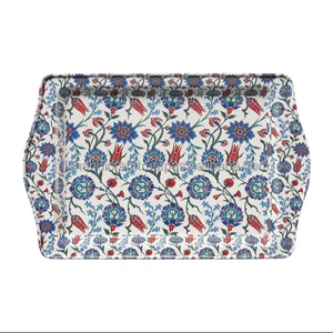 Caliente nueva llegada personalizado grande moderno rectángulo hecho a mano esmaltado bandeja de servicio de acero inoxidable elegante portátil Navidad - Product Image 1