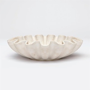 Hand Made Customized Eco-Friendly White <b>Marble</b> Bowl Hot Selling Luxury Tabletop Decorative Serving Bowl Home Hotel Restaurants - Product Image 5