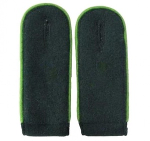 Épaulettes d'officier vert foncé sur mesure avec passepoil vert clair, épaulettes d'uniforme de service uni - Product Image 1