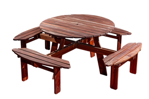 Vente en gros de bancs de table de pique-nique en bois modernes de 8 places durables pour le jardin, la villa, la ferme, le parc à manger, le barbecue et les pique-niques - Product Image 3