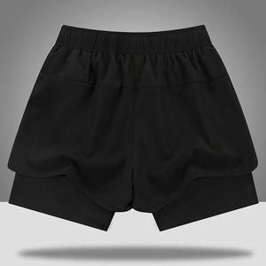 กางเกงขาสั้นออกกำลังกายผู้ชาย ผ้าฝ้าย 100% แบบรัดรูป เอวยางยืด ระบายอากาศดี เหมาะสำหรับวิ่งและเล่นกีฬา ขายส่ง - Product Image 3